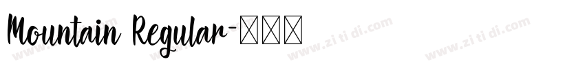 Mountain Regular字体转换